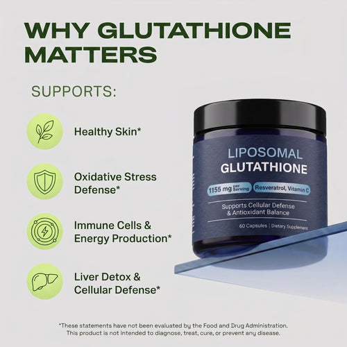 Liposomal Glutathione – Superior Absorption with Resveratrol, Vitamin C, Selenium & Vitamin B2